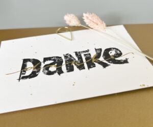 Linoldruck und Kalligrafie