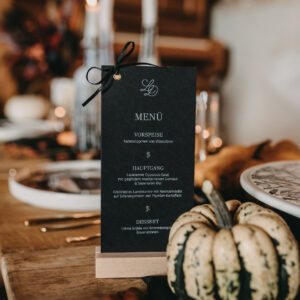 Hochzeit, Menükarte