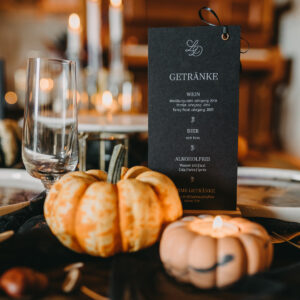 Hochzeit, Getränke Karte