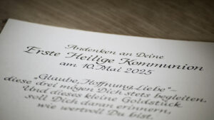Italic Kalligrafie zur Kommunion