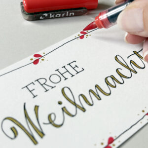 Handlettering Workshop, Weihnachten, Weihnachtskarten, Geschenkanhänger